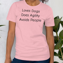 Load image into Gallery viewer, Loves Dogs, Does Agility T-Shirts - Light