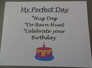 Perfect Day Barn Hunt & Happy Birthday Card