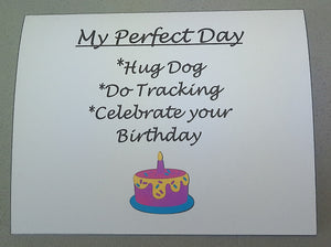 Perfect Day Tracking & Happy Birthday Card