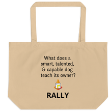 Load image into Gallery viewer, Dog Teaches Rally X-Large Tote/ Shopping Bags