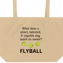 Load image into Gallery viewer, Dog Teaches Flyball X-Large Tote/ Shopping Bags
