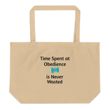 Load image into Gallery viewer, Time Spent at Obedience X-Large Tote/ Shopping Bags