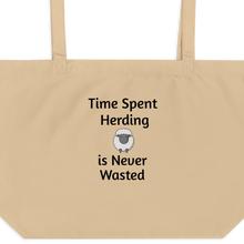 Load image into Gallery viewer, Time Spent Sheep Herding X-Large Tote/ Shopping Bags