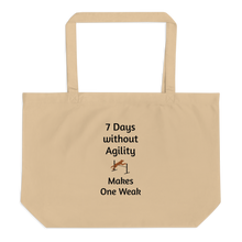 Load image into Gallery viewer, 7 Days Without Agility X-Large Tote/ Shopping Bags