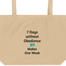 Load image into Gallery viewer, 7 Days Without Obedience X-Large Tote/ Shopping Bags