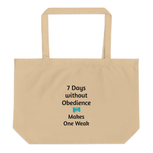 Load image into Gallery viewer, 7 Days Without Obedience X-Large Tote/ Shopping Bags
