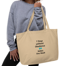 Load image into Gallery viewer, 7 Days Without Obedience X-Large Tote/ Shopping Bags
