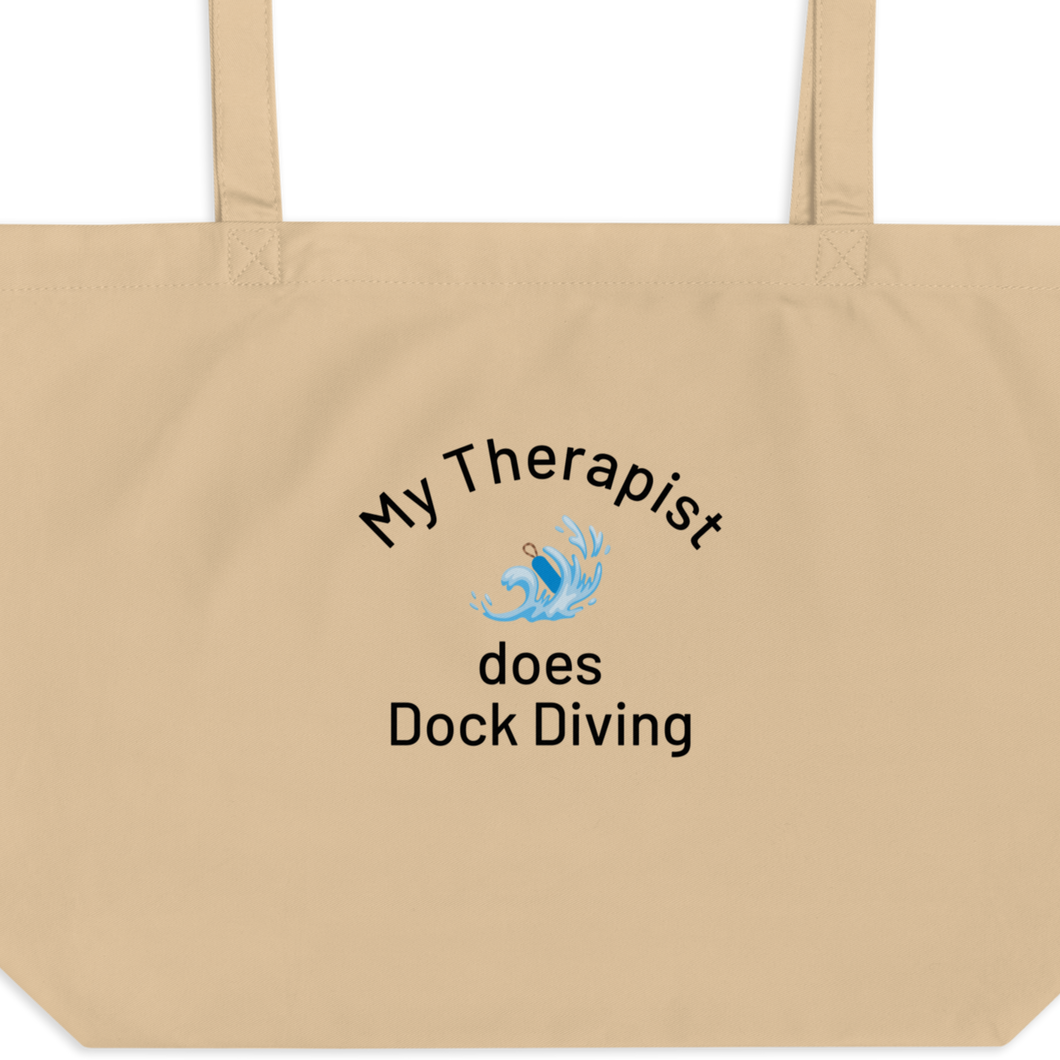 My Therapist Does Dock Diving X-Large Tote/ Shopping Bags