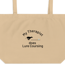 Load image into Gallery viewer, My Therapist Does Lure Coursing X-Large Tote/ Shopping Bags