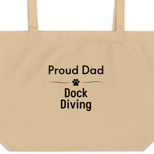 Load image into Gallery viewer, Proud Dock Diving Dad X-Large Tote/ Shopping Bags