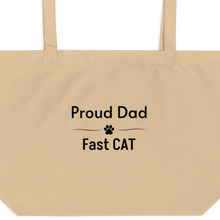 Load image into Gallery viewer, Proud Fast CAT Dad X-Large Tote/ Shopping Bags