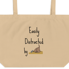 Load image into Gallery viewer, Easily Distracted by Earthdog X-Large Tote/ Shopping Bags