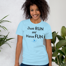 Load image into Gallery viewer, Just Run &amp; Have Fun Dock Diving T-Shirts - Light
