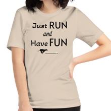 Load image into Gallery viewer, Just Run & Have Fun Fast CAT T-Shirts - Light