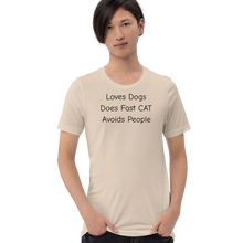 Load image into Gallery viewer, Loves Dogs Does Fast CAT T-Shirts - Light