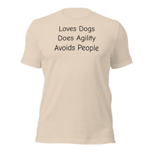 Load image into Gallery viewer, Loves Dogs, Does Agility T-Shirts - Light