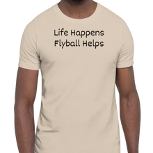 Load image into Gallery viewer, Life Happens, Flyball Helps T-Shirts - Light