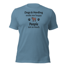 Load image into Gallery viewer, Dogs & Cattle Herding Make Me Happy T-Shirts - Light
