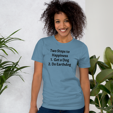 Load image into Gallery viewer, 2 Steps to Happiness Earthdog T-Shirts - Light
