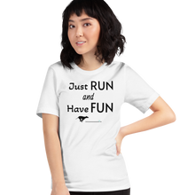 Load image into Gallery viewer, Just Run & Have Fun Fast CAT T-Shirts - Light