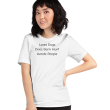 Load image into Gallery viewer, Loves Dogs, Does Barn Hunt T-Shirts - Light