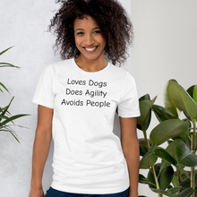 Load image into Gallery viewer, Loves Dogs, Does Agility T-Shirts - Light