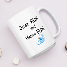 Load image into Gallery viewer, Just Run Dock Diving Mugs
