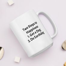 Load image into Gallery viewer, 2 Steps to Happiness Earthdog Mugs