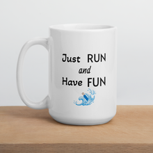 Load image into Gallery viewer, Just Run Dock Diving Mugs