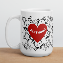 Load image into Gallery viewer, All over Rats with Earthdog in Heart Mugs