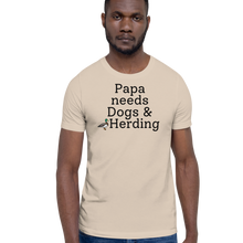 Load image into Gallery viewer, Papa Needs Dogs & Herding with Duck T-Shirts - Light