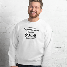 Load image into Gallery viewer, Buy Happiness w/ Dogs & Tracking Sweatshirts - Light