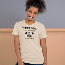 Load image into Gallery viewer, Dogs & Sheep Herding Make Me Happy T-Shirts - Light