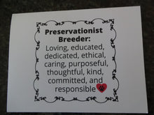 Load image into Gallery viewer, Preservationist Breeder/Conformation Notecards