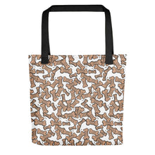 Load image into Gallery viewer, Allover Brown Dog Bones Tote Bag-White