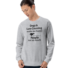 Load image into Gallery viewer, Dogs & Lure Coursing Make Me Happy Sweatshirts - Light