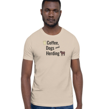 Load image into Gallery viewer, Coffee, Dogs, & Cattle Herding T-Shirts - Light