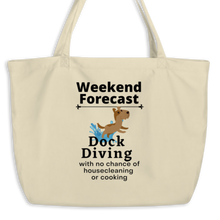 Load image into Gallery viewer, Dock Diving Forecast X-Large Tote/Shopping Bag-Oyster
