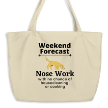 Load image into Gallery viewer, Nose Work Weekend Forecast X-Large Tote/ Shopping Bags