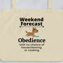 Load image into Gallery viewer, Obedience Weekend Forecast X-Large Tote/Shopping Bag-Oyster