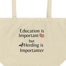 Load image into Gallery viewer, Duck Herding is Importanter X-Large Tote/Shopping Bag - Oyster
