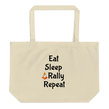 Load image into Gallery viewer, Eat Sleep Rally Repeat X-Large Tote/Shopping Bag - Oyster