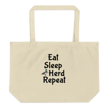 Load image into Gallery viewer, Eat Sleep Duck Herd Repeat X-Large Tote/Shopping Bag - Oyster