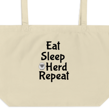 Load image into Gallery viewer, Eat Sleep Sheep Herd Repeat X-Large Tote/Shopping Bag - Oyster