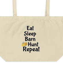 Load image into Gallery viewer, Eat Sleep Barn Hunt Repeat X-Large Tote/Shopping Bag - Oyster
