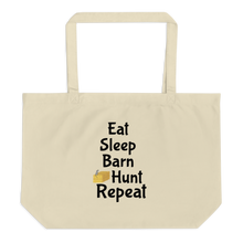 Load image into Gallery viewer, Eat Sleep Barn Hunt Repeat X-Large Tote/Shopping Bag - Oyster