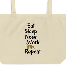 Load image into Gallery viewer, Eat Sleep Nose Work Repeat X-Large Tote/ Shopping Bags
