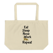 Load image into Gallery viewer, Eat Sleep Nose Work Repeat X-Large Tote/ Shopping Bags
