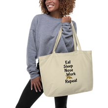 Load image into Gallery viewer, Eat Sleep Nose Work Repeat X-Large Tote/ Shopping Bags