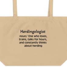 Load image into Gallery viewer, Dog Herding "Herdingologist" X-Large Tote/Shopping Bags